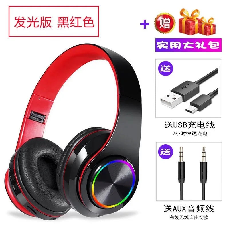 All inclusive ear head mounted wireless Bluetooth white earphones, computer wired earphones, multifunctional