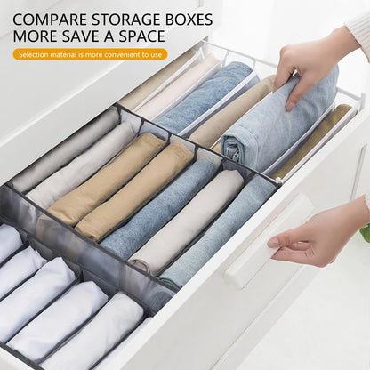 Jeans Organization Storage Box Closet Organizer For Underwear Clothing System Socks Pants Drawer Organizers Cabinet