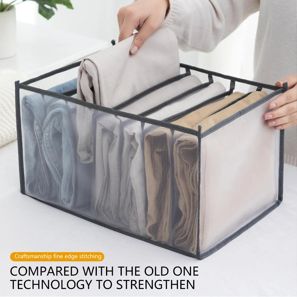 Jeans Organization Storage Box Closet Organizer For Underwear Clothing System Socks Pants Drawer Organizers Cabinet