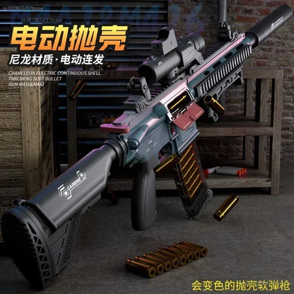 DR042A New Nylon Material Fully Automatic Electric Bursting Shell Ejection M416 Soft Bullet Toy Gun Adult And Child M4A1 Rifle