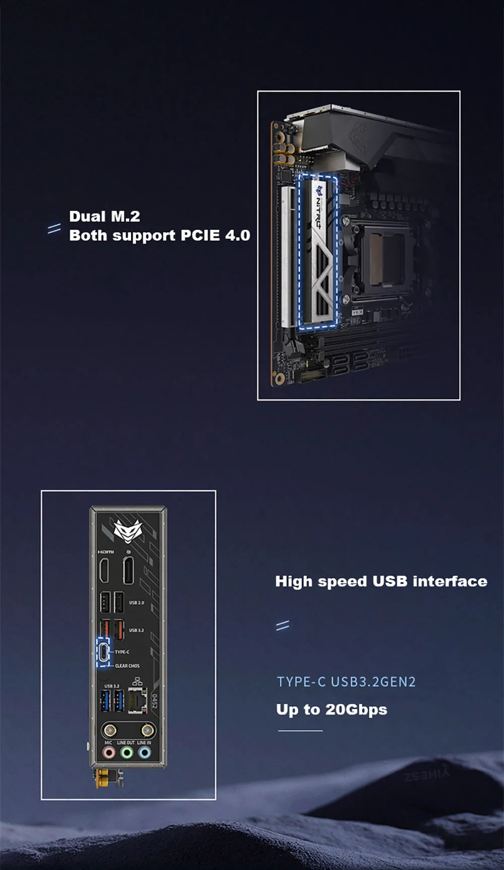 SAPPHIRE Nitro+ B650I Motherboard Set with AMD Ryzen 7 7700 DDR5 32GB 6000Mhz Support M2 NVME Onboard WIFI BT Modular Gaming Kit