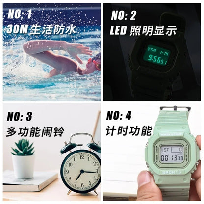 Fashion Transparent Electronic Watch Women Men LED Watch Sports Waterproof Electronic Wrist Clock Watches for Girls Student Gift