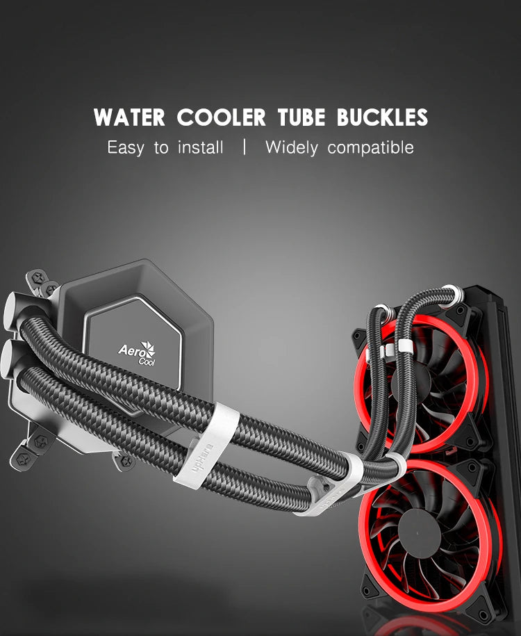 Jumpeak Universal Computer Water Cooler Tube Pipe COMB Arrange Fixed Buckle Clip PC DIY Accessory