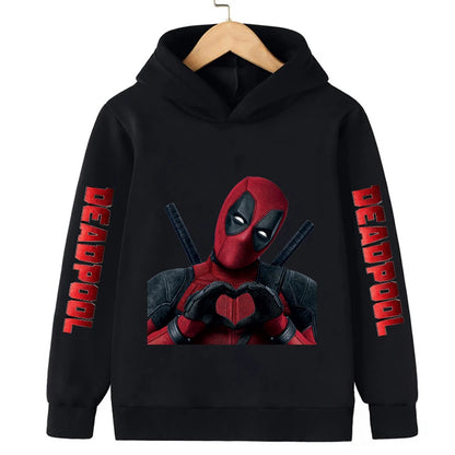 Deadpool Children Hoodies Girl Boy Kids New Fashion Pullover Autumn Winter Clothing Cartoons Casual Clothes Kid Tops Sweatshirts