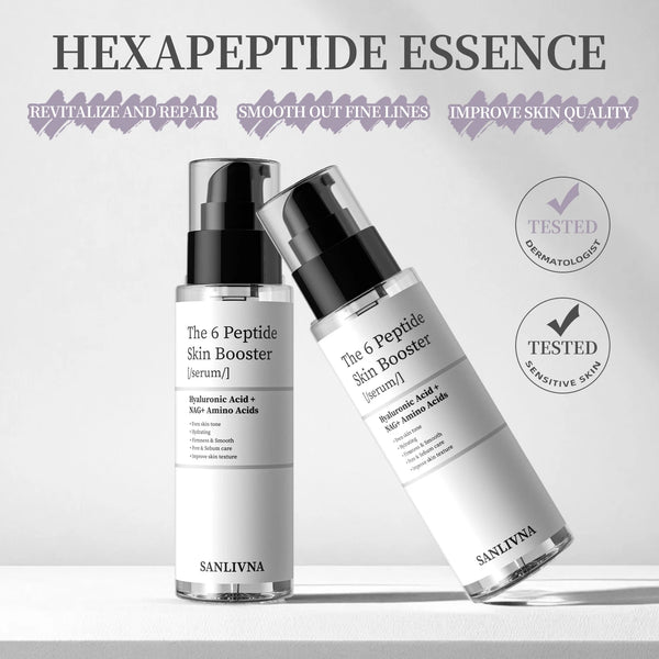 Il set per la cura della pelle rinfrescante per il viso con 6 peptidi contengono il collagene per migliorare le linee sottili, illumina la pelle, idratare e nutre