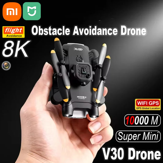 Xiaomi Mijia V30 Mini Drone with Camera HD 8K 1080P FPV RC Drones Profesional Five-sided Obstacle Avoidance Helicopter Drone