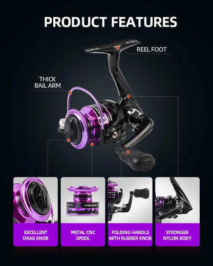 FishMX Mini Fishing Reel 800 Size Spinning Reel Max Drag 5-8kg Super Light High Quality Saltwater Reel Winter Fishing