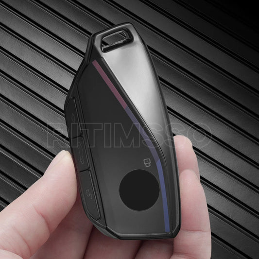 Transparent Tpu  Remote Car Key Case  Holder Key Cover for BMW X1 U11 2023 Series 7 735i 740Li I7 G07 X7 LCI XM Auto Accsesories