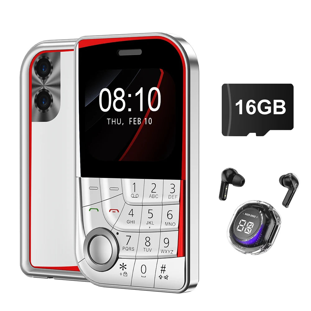 SERVO V10 Small Cell Phone 2 SIM Card Camera Flashlight MP3 FM Magic Voice 2.01" Display 2G GSM Push Button Mobile Phones Type-C