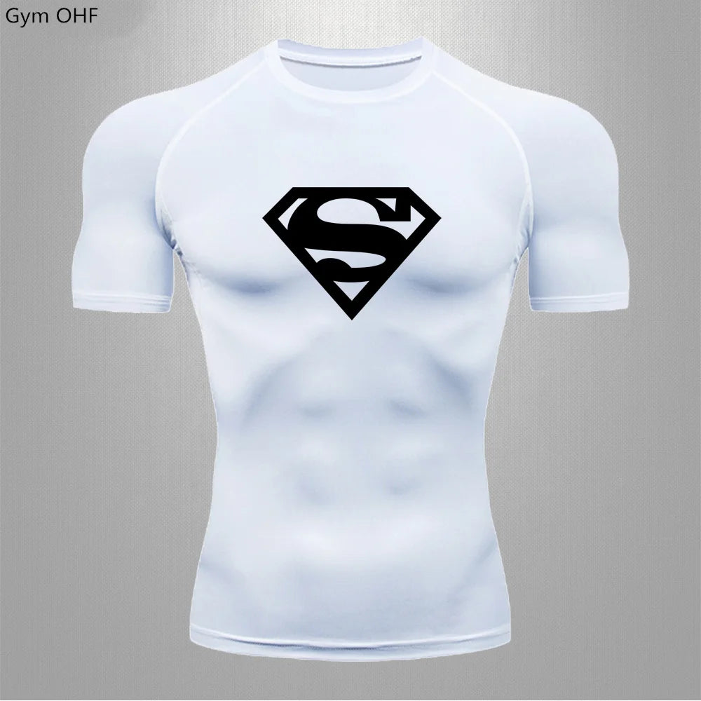 Men Gym Fitness Workout Tights Sport Jersey Athletic Running Shirt Compression Long Sleeve T Shirt Men Elastic Training T-shirt