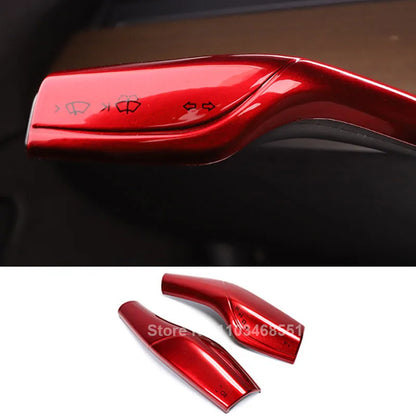 Fit for Tesla Model 3 Y Gear Shift Cover Steering Lever Handle Protection Shifter Shell Carbon Fiber Shift Knob Cover