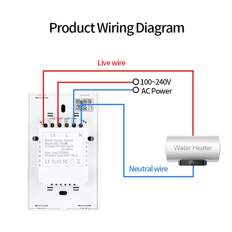 US/AU Standard 20A HomeKit WiFi Boiler Switch Smart Home Automation Water Heater Voice Control By Alexa Google Home Apple Siri