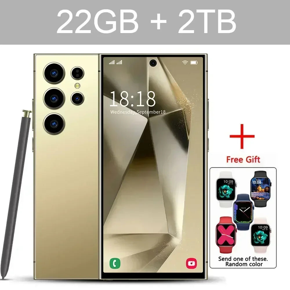 S24 Ultra Smart Mobile Phones Smartphone Android 14 Cell Phone 22TB+2TB 5G Dual SIM Snapdragon 8 gen 3 Global Version Cellphones