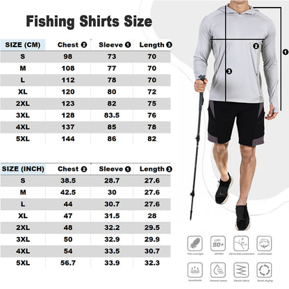 Long Sleeve Fishing Clothing Men Outdoor UV Jersey Hooded Coat Sunscreen Breathable Anti Mosquito Dry Thin Fishing Wear