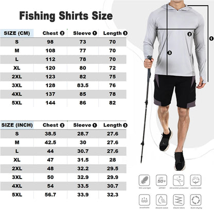 Long Sleeve Fishing Clothing Men Outdoor UV Jersey Hooded Coat Sunscreen Breathable Anti Mosquito Dry Thin Fishing Wear