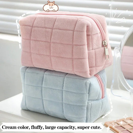 Kawaii Pencil Case Pillow Large Capacity Cosmetic Bag Cute Back To School for Girls Office Students Supplies Stationery 