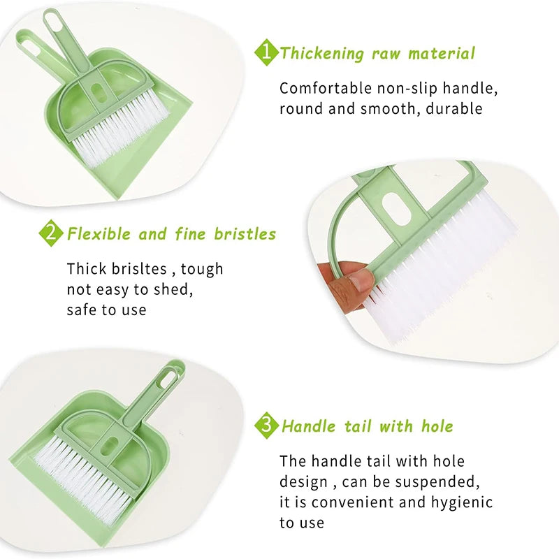 Mini Broom and Dustpan Set Small Cleaning Dust Pans with Brush Hand Broom Dustpan Brush Dust Pan and Broom/Dustpan Combo Set