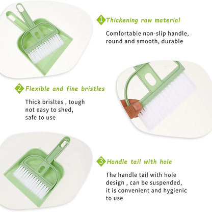 Mini Broom and Dustpan Set Small Cleaning Dust Pans with Brush Hand Broom Dustpan Brush Dust Pan and Broom/Dustpan Combo Set