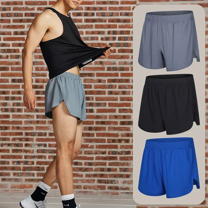 Marathon Running Shorts Lightweight Quick-drying Breathable Moisture-absorbing Men's Fitness Training Three-point Pants Short