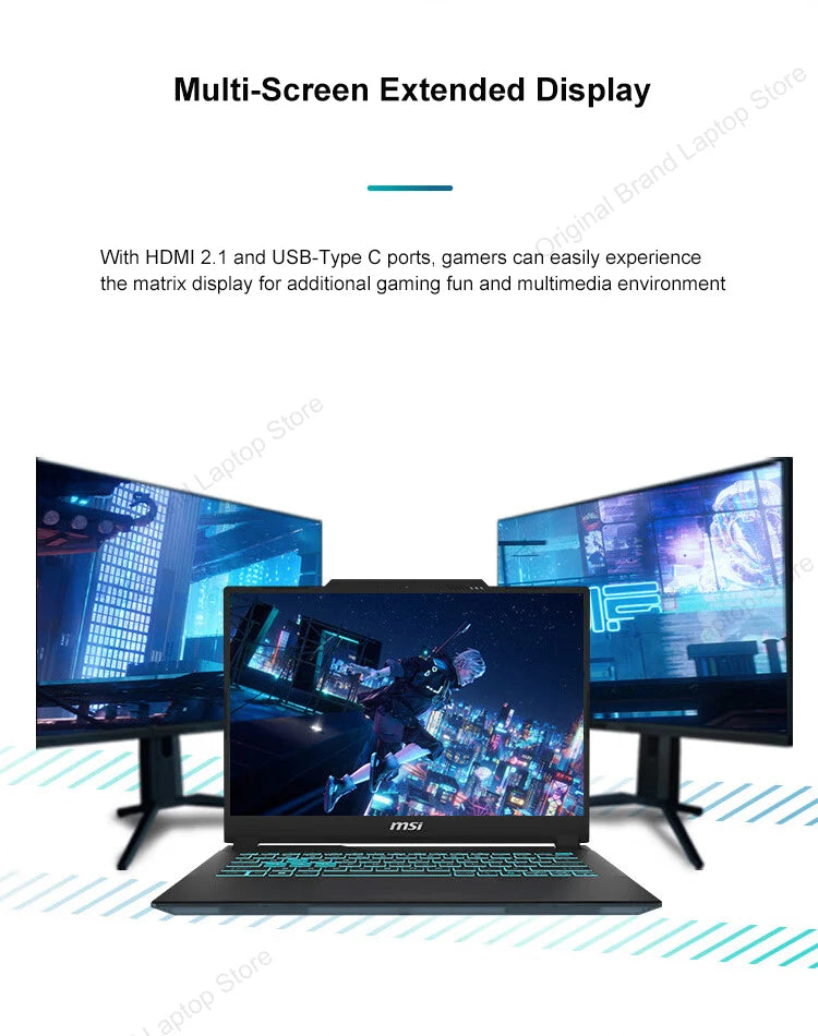 2024 MSI Cyborg 14 Gaming Laptop 14 Inch FHD 144Hz IPS Screen Notebook i5-13420H 16GB 512GB SSD RTX4050 Netbook Laptop Computer