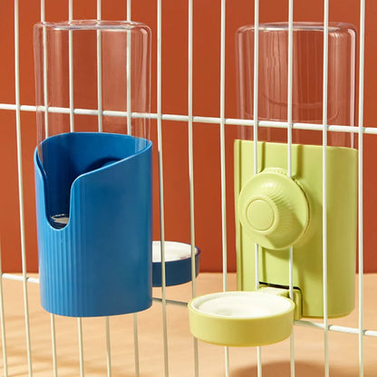 Water Dispenser Pet Automatic Pet Feeder Hanging Bowl Water Bottle Food Container Dispenser for Puppy Cats Rabbit Guinea Pig