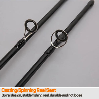 Casting Spinning Fishing Rod 1.8m 1.68m UltraLight Carbon Fiber Rod Pole 2 Section Baitcasting Fishing Rod