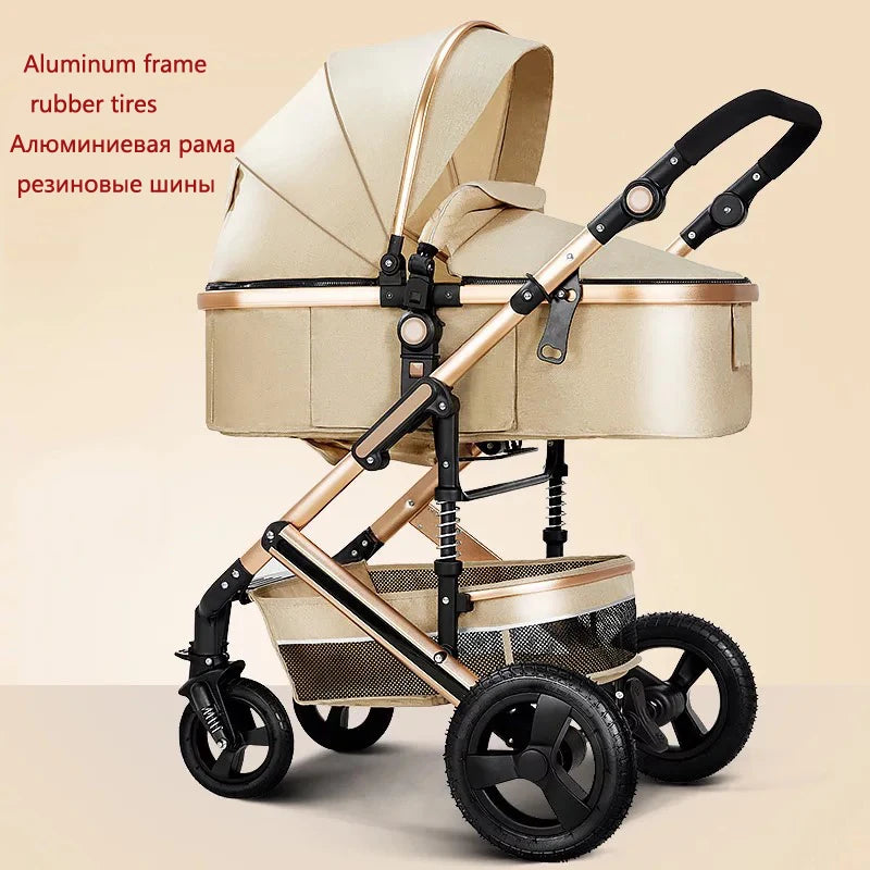 New Luxury Baby Stroller, Portable pushchair,High Landscape Reversible Stroller,Four wheels Strollers,Travel Pram,baby carriage