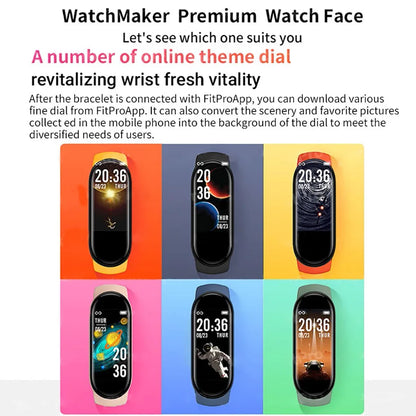 M6 Smartwatch Heart Rate Blood Pressure Monitoring Smart Watch Men Women Fitness Tracker Watch Waterproof Sports Watches Band