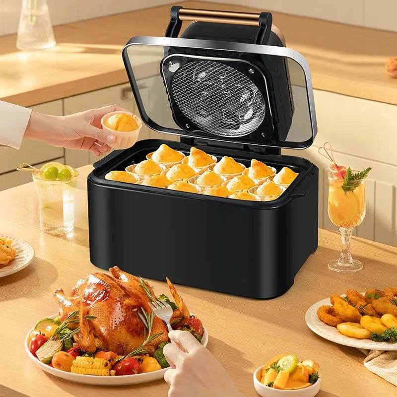 12L Air Fryer Large Capacity Ivisible Automatic Electric Fryer Household Intelligent Electric Oven Friggitrice Ad Aria