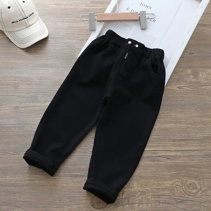 Baby Boy Girl Loose Pants New Fashion Korean Style Casual Solid Spring Autumn Children's Pants for 1-6 Years