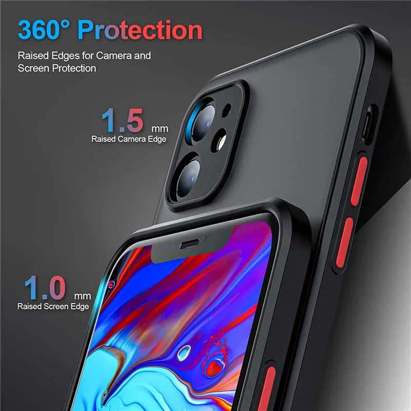 Anime ONE P-PIECE Phone Case For iPhone 15 14 13 12 11 Pro Max mini XS Max XR X 8 Plus SE Frosted Translucent Cover