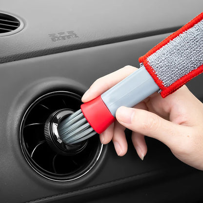 Car Double Head Brushes Air Vent Cleaning Conditioner Grille Duster Wipe Auto Detailing Cleaner Car Interior Cleaning Tools