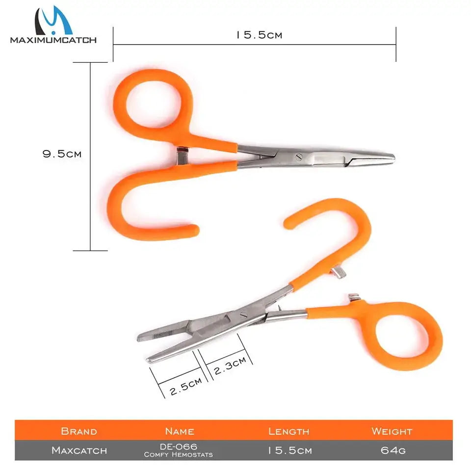 Maximumcatch Stainless Steel Fishing Forceps Hemostats Multi Function 3in1 Line Cutter Hook Remover Fishing Tool Locking Pliers