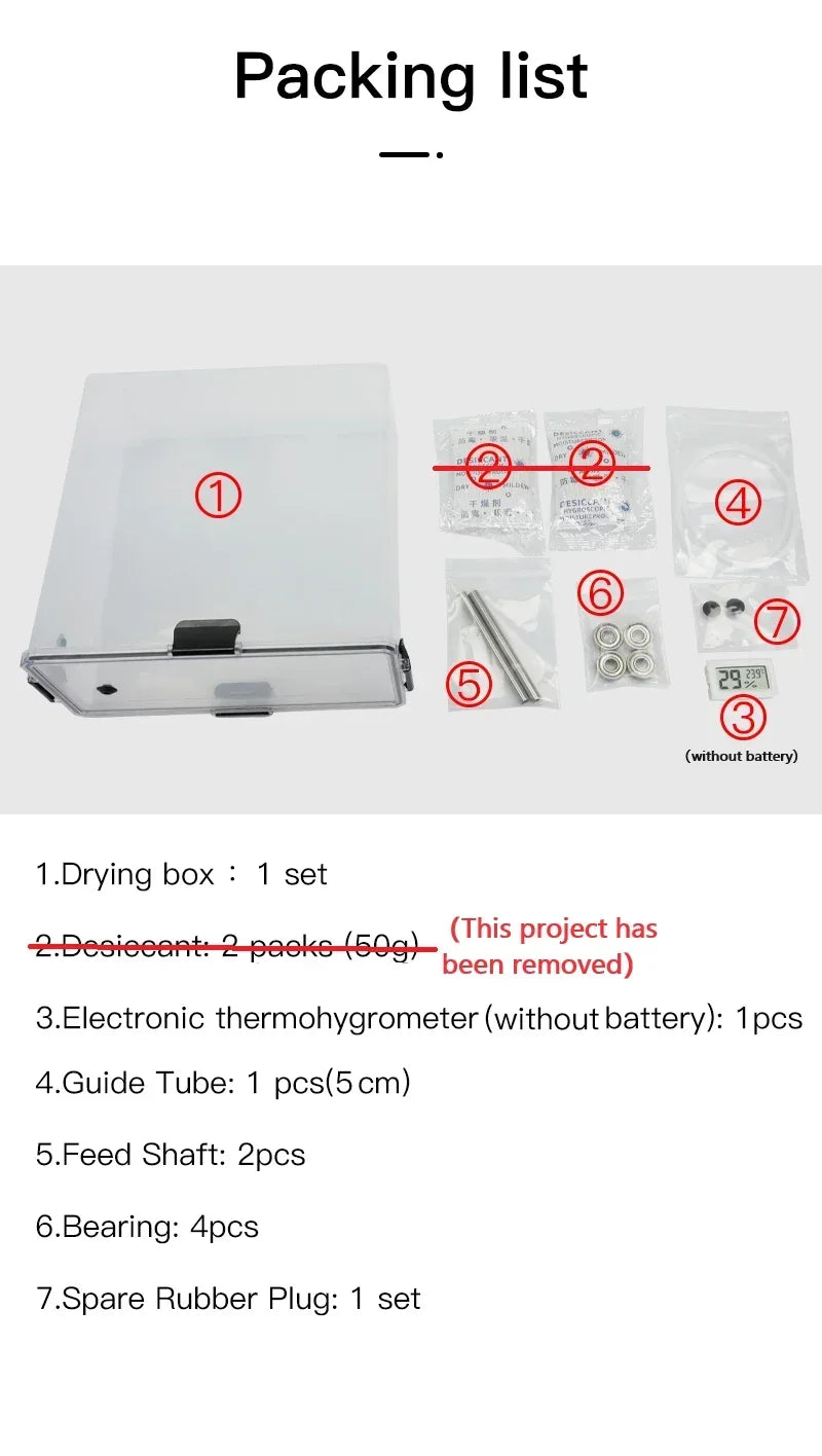 3D Printer Filament Dryer Box Airtight And Moisture-Resistant Real-Time Monitoring For 3D Printer PLA ABS Filaments