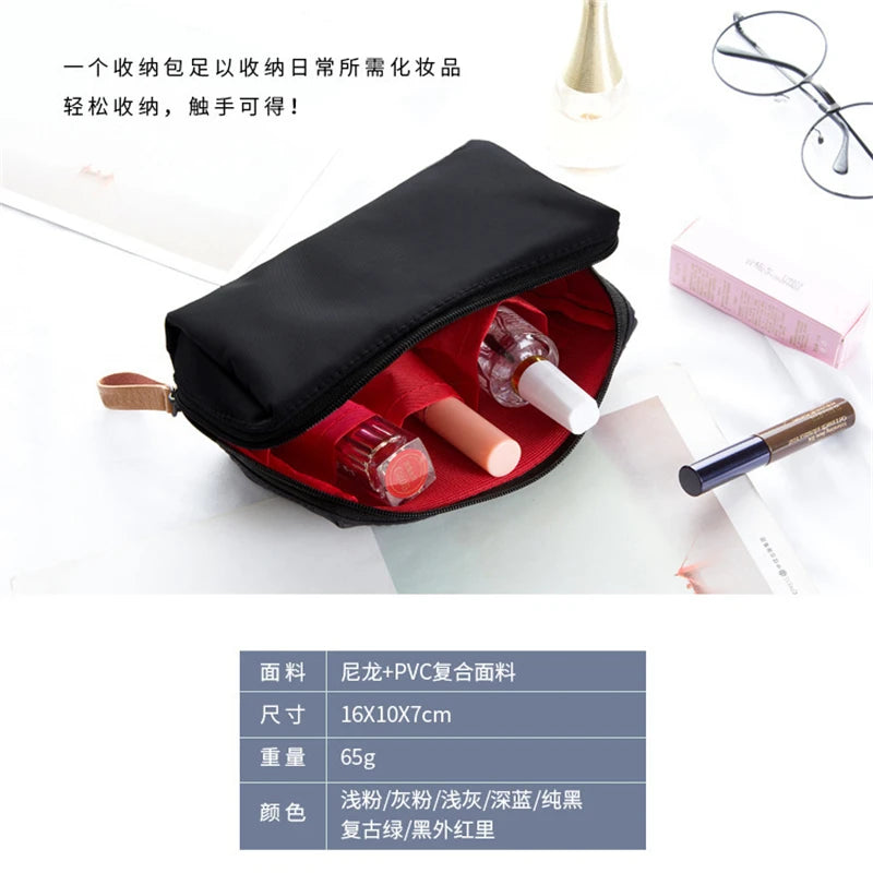 Nylon Portable Handheld Lipstick Bag Mini Coin Purse Casual Cosmetic Bag Travel Storage Bags Women Makeup bag