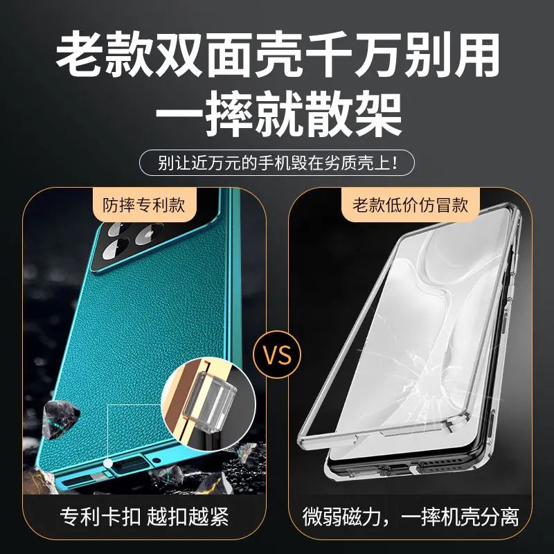 360 Full Case For Poco X6 Pro Redmi K70E Double Sided Protection Tempered Glass Leather Phone Cover For Redmi K70E Poco X6Pro 5G