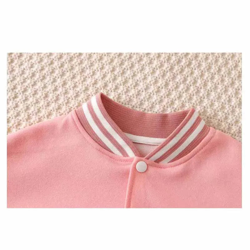 New Baby Baseball Jacket Boys Letter Round Collar Coat Spring Autumn Girls Fashion Casual Sports Outerwear 12M-12 Years Old