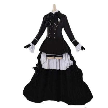 Anime Black Butler Kuroshitsuji Ciel Phantomhive Smile Cosplay Costume Wig Coat Shirt Shorts Hat Adult Dress Hallowen Suit