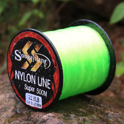 Sougayilang 500M Monofilament Line 11-36.3LB Super Strong Nylon Fishing Lines Carp Fishing Line Leader Line Sinking Lines Pesca