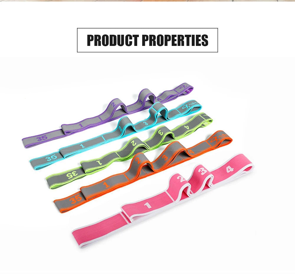 Multi-Section Elastic Yoga Resistance Bands Adult Child Dance Training Gym Home Pilates Exercise Pull Strap Belt Fitness Sport