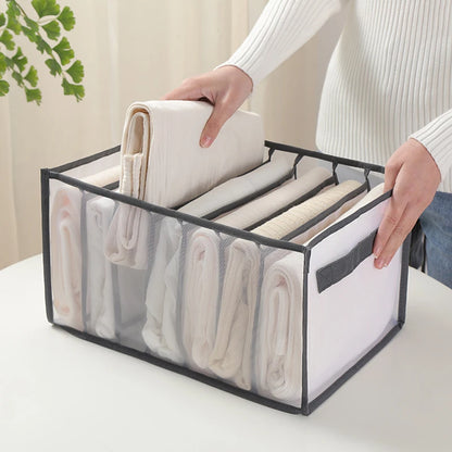 Jeans Organization Storage Box Closet Organizer For Underwear Clothing System Socks Pants Drawer Organizers Cabinet