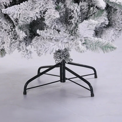 White Christmas Tree with Tree Skirt PVC Simulation Snow Flocked Encrypt Christmas Tree Christmas Party Decorations with Snow