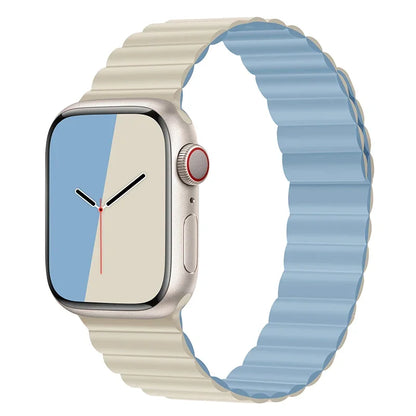 Magnetic Loop for Apple Watch Bands 44mm 40mm 49mm 45mm 41mm 38mm Silicone Bracelet iWatch Series 9 8 7 6 5 4 3 Se ultra 2 strap