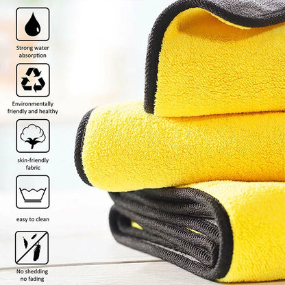 Microfiber Cleaning Towel Car Cleaning Cloths Professional Detailing Car Drying Microfiber Towel Wash Towels Accessories 10/1Pcs