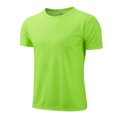 Men Breathable Bodybuilding Sport t Shirt Short Sleeve Football t-Shirts Men Quick Dry Running Gym Shirt Fitness Soccer Jersey