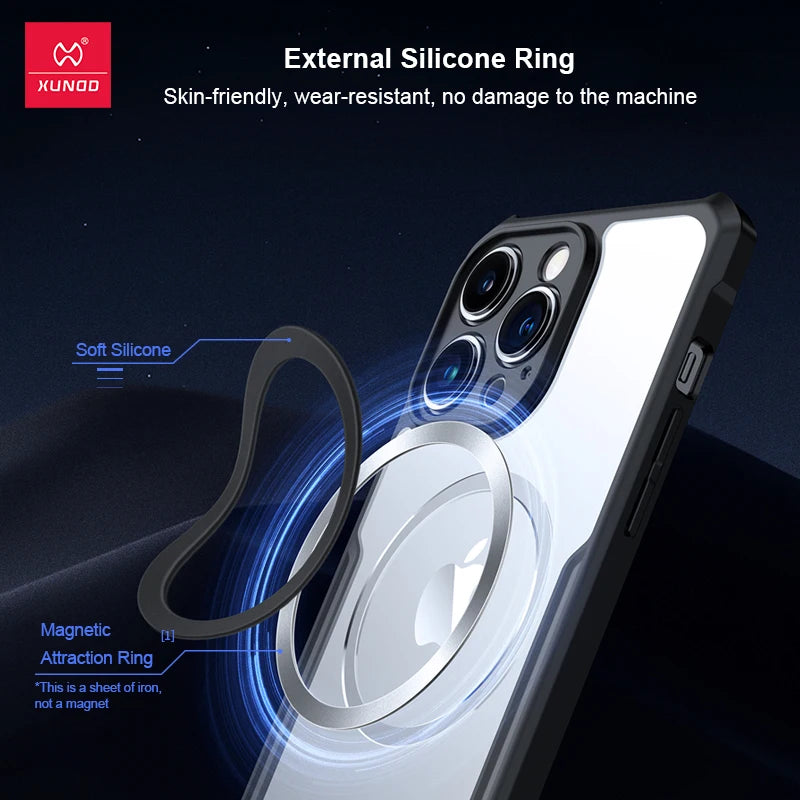 Xundd Case For iPhone 15 14 16 Pro Max 15 Pro iPhone 13 Pro 12 Magnetic Case,Airbag Shockproof Shell,Screen&Camera Protect Cover