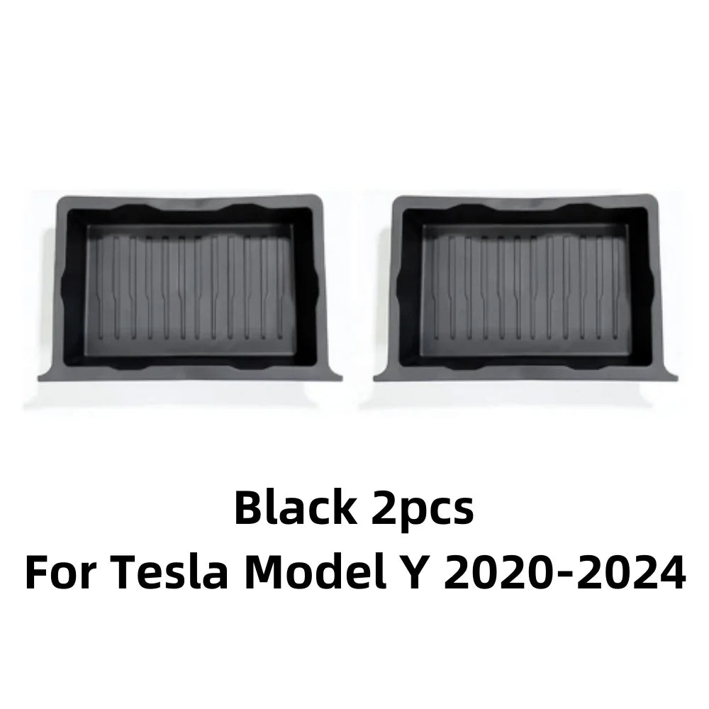 Compatible for Tesla Model Y 2020-2024 Under Seat Storage Box,Under Seat Drawer Storage Box Hidden Organizers Black Accessories