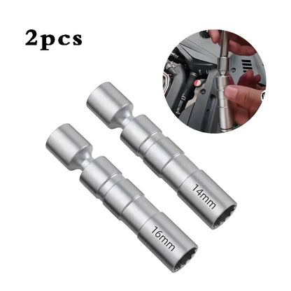 For BMW Mercedes Benz Spark Plug Sleeve Wrench  Socket Magnetic 12-Point Angle Thin Wall Spark Plug Car Removal Tools 14mm 16mm