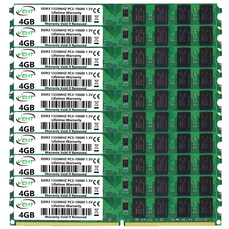 DDR3 2GB 4GB 8GB Desktop Memories Ram PC3 1066 1333 1600Mhz 1.5V 240Pin DDR3 8500 10600 12800 DIMM Non-ECC Computer Memory Ram