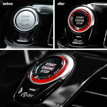 Car Engine Start Stop Switch Button Sticker Interior Trim For BMW X1 E84 E81 E87 X5 E70 X6 E71 E90 E60 E92 E93 Auto Accessoire